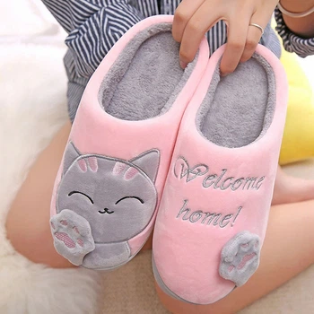 Тапки женские теплые комнатные Cappone Котик Розовые 38-39 размер (2297-LP-38)