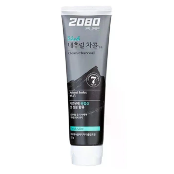 Зубная паста отбеливающая с углём 2080 Pure Black Clean Charcoal Fresh Mint Toothpaste 120g