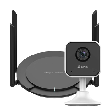 Комплект камера видеонаблюдения с микрофоном и динамиками Ezviz CS-H1C, 2.8 мм, IP67 + Reyee RG-EW300 PRO