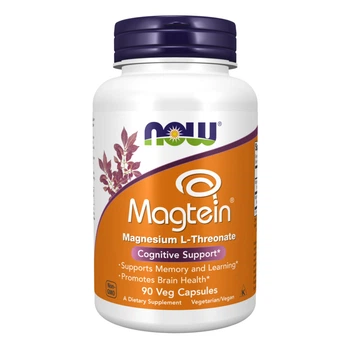 NOW Foods, Magtein, магній L-треаонат, 90 рослинних капсул
