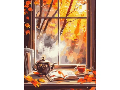Картина по номерам Осень за окном, Brushme (40x50 см), BS54355