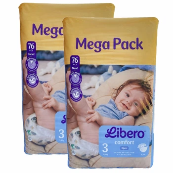 Підгузки Libero Comfort 3 (5-8 кг), 152 шт Mega Pack