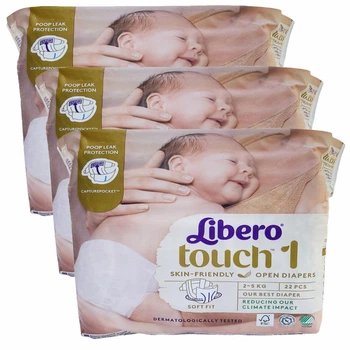 Подгузники Libero Touch 1 2-5 кг 66 шт (113828906)