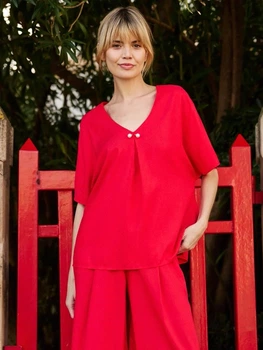 Блузка женская Moodo L-KO-4662 XL Красная (5904152538464)