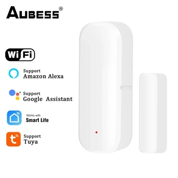 Беспроводной Wi-Fi датчик открытия окон и дверей Aubess, Tuya / Smart Life