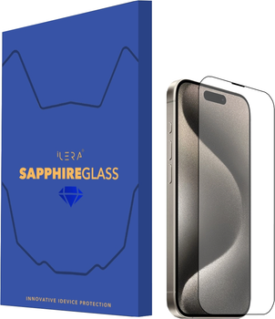 Захисне скло iLera Sapphire Ultra + Glass для Apple iPhone 15 Pro Black (iLSPDL+15Pr)