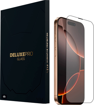 Захисне скло iLera DeLuxe Original Glass для Apple iPhone 16 Pro Max Black (iLFCDL16PRMAX)
