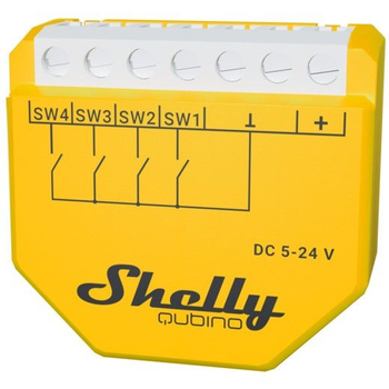 Інтелектуальний перемикач Shelly Relais "Wave i4 DC" Szenenaktivierer Z-Wave (3800235269084)
