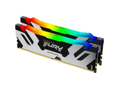 Пам'ять для настільних комп'ютерів Kingston FURY 48 GB (2x24GB) DDR5 8000 MHz Renegade Silver/Black RGB (KF580C38RSAK2-48)