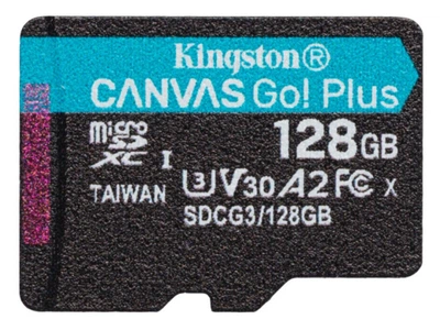 Карта пам'яті Kingston 128 GB microSDXC class 10 UHS-I U3 Canvas Go! Plus (SDCG3/128GBSP)