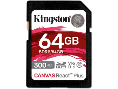 Карта пам'яті Kingston 64 GB SDXC Class 10 UHS-II U3 Canvas React Plus SDR2/64GB
