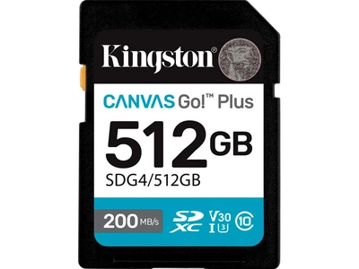 Карта пам'яті Kingston 512 GB SDXC Canvas Go! Plus UHS-I U3 V30 Class 10 (SDG4/512GB)