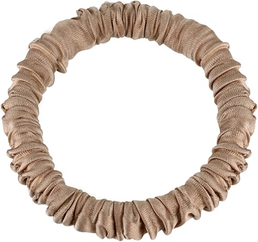 Резинка для волос из натурального шелка, золотая "Skinny" - MAKEUP Skinny Scrunchie Gold (934732-27884013)