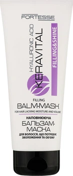 Бальзам-маска з гіалуроновою кислотою - Fortesse Professional Filling & Shine KeraVital Filling Balm-Mask 200ml (1433389-25706261)