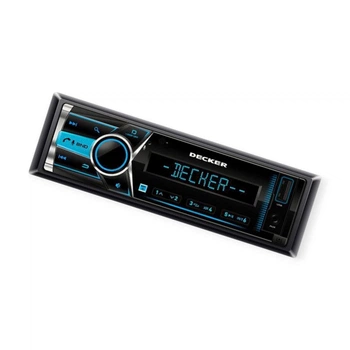 Магнитола DECKER FM, USB, AUX, MP3, Android, сьемн пан., Bluetooth, мультиколор подсв, процессор MDR-111 BT