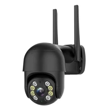 Камера зовнішнього спостереження Monitor A8 Чорна 4MP 360° із застосунком iCSee і Lan підключенням
