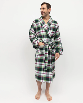 Халат чоловічий Cyberjammies Forrest 3051 M зелена клітинка