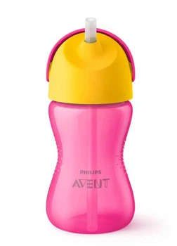Чашка з трубочкою Philips Avent 12+ рожевий з жовтим 300 мл