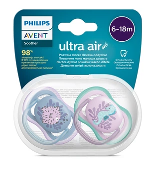 Пустышка Philips Avent Ultra Air 6-18 мес 2 шт (8720689017565)