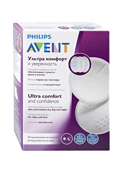 Вкладиші в бюстгальтер Philips Avent одноразові лактаційні (SCF254/24) 24 шт (8710103980421)