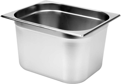 Pojemnik gastronomiczny Yato GN 1/2 ze stali nierdzewnej 32.5x26.5x20 cm (5906083861055)