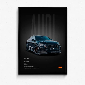 Постер в рамці black audi rs q8 А4
