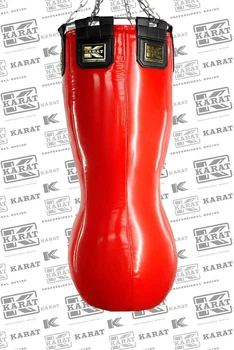 Боксёрский мешок силуэт Red «Карат» 130×45 см, 50–55 кг