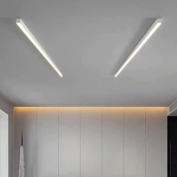Мінімалістичний лінійний стельовий світильник білого кольору Lumo white L (SDLC-00245)