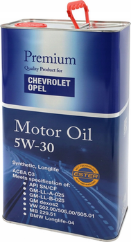 Моторне масло Fanfaro Premium do Chevrolet / Opel 5W30 5 л (4036021547855)