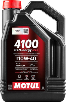 Моторне масло Motul 4100 SYN-nergy 10W40 5 л 4100 (3374650406909)
