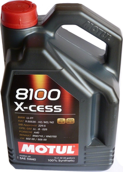 Моторне масло Motul 8100 X-cess 5W40 5 л (3374650238241)