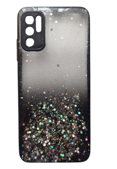 Чехол Stardust с цветными бортиками для Xiaomi Redmi Note 10 5G Черный