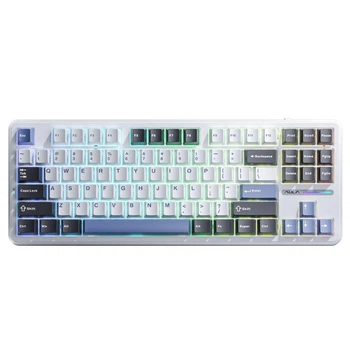 Клавіатура бездротова Aula F87 Gasket Greywood V3 switch White (6948391208602) ( Білий )