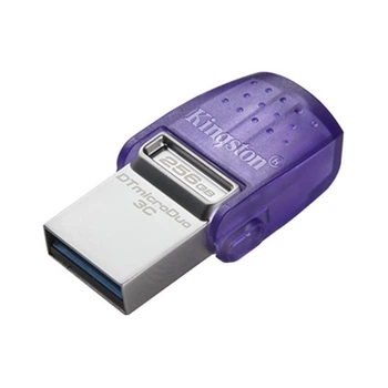 Флеш-накопичувач USB3.2 256GB Type-C Kingston DataTraveler microDuo 3C (DTDUO3CG3/256GB) Фіолетовий