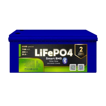 Акумулятор LiFePO4 KOO 25,6V – 280 Ah (7168Wh) (BMS 150A/150А) Smart BT
