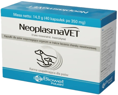 Preparat dla psów Biowet Puławy NeoplasmaVet wspomagający odżywianie w trakcie choroby nowotworowej 40 kapsułek (5907563482128)