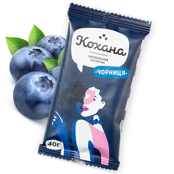 Батончик «Черника» 40 г ТМ Кохана