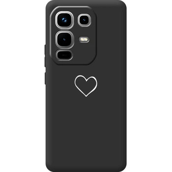Силиконовый Черный Чехол с Картинкой для Infinix Note 50 Принт (Сердце) (66606-ysb82)
