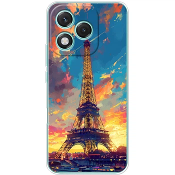 Силиконовый Чехол с Картинкой для Huawei Honor 400 Lite Принт (Париж, Эйфелева Башня) (66623-ysm038)