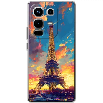 Силиконовый Чехол с Картинкой для Infinix Note 50 Принт (Париж, Эйфелева Башня) (66606-ysm038)