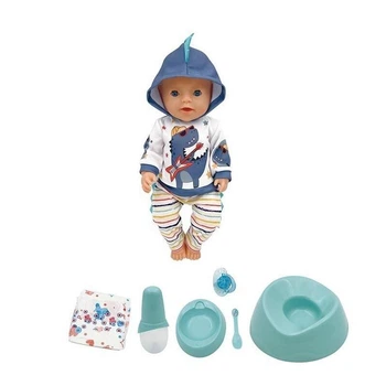 Пупс Yale Baby BLB 002 M, 45 см - плаче сльозами, п'є, ходить на горщик, з шарнірними суглобами