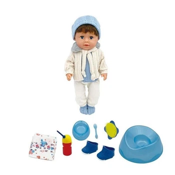 Пупс Yale Baby BLB 002 B, 45 см - плаче сльозами, п'є, ходить на горщик, з шарнірними суглобами