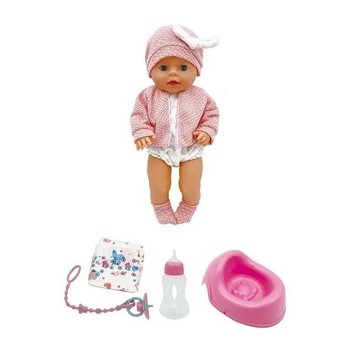 Інтерактивна лялька-пупс Yale Baby YL 2440 A-A з аксесуарами, 40 см п'є, ходить на горщик, заплющує очі
