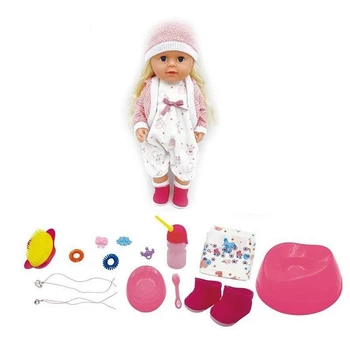 Пупс Yale Baby BLB 024 E, 45 см - плаче сльозами, п'є, ходить на горщик, з шарнірними суглобами