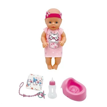 Интерактивная кукла-пупс Yale Baby YL 2440 A-G с аксессуарами, 40 см пьёт, ходит на горшок, закрывает глаза