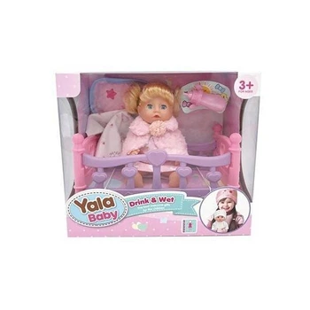 Лялька-пупс Yale Baby YL 2420 A-J, п'є, ходить на горщик, з ліжком