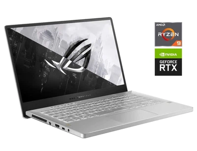 Ігровий ноутбук Б-класу Asus ROG Zephyrus G14 GA401QM / 14" (1920x1080) IPS / AMD Ryzen 9 5900HS (8 (16) ядер по 3.0 - 4.6 GHz) / 16 GB DDR4 / 512 GB SSD NVMe / nVidia GeForce RTX 3060, 6 GB GDDR6, 192-bit б/в