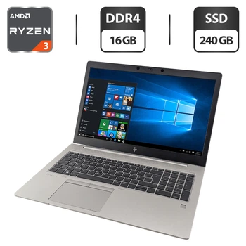 Ноутбук HP EliteBook 755 G5 / 15.6" (1920x1080) IPS / AMD Ryzen 3 Pro 2300U (4 ядра по 2.0 - 3.4 GHz) / 16 GB DDR4 / 240 GB SSD / AMD Radeon Vega 6 Graphics / WebCam б/в