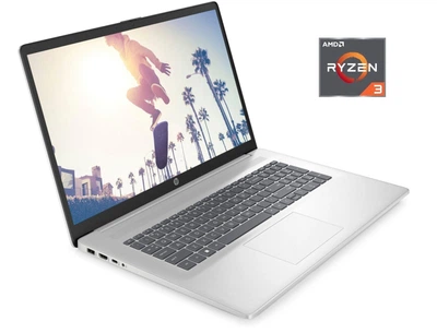 Ноутбук HP 17-cp2033dx / 17.3" (1600x900) TN / AMD Ryzen 3 7320U (4 (8) ядра по 2.4 - 4.1 GHz) / 8 GB DDR5 / 512 GB SSD M.2 / AMD Radeon 610M Graphics / WebCam / Win 11 Home б/в