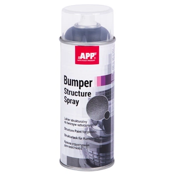 Лак чорний аерозольний структурний для пластику "Bumper Structure Spray" APP 400мл 210412